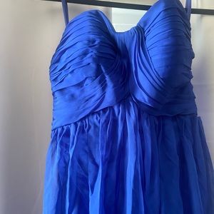 Blue long gown with trail